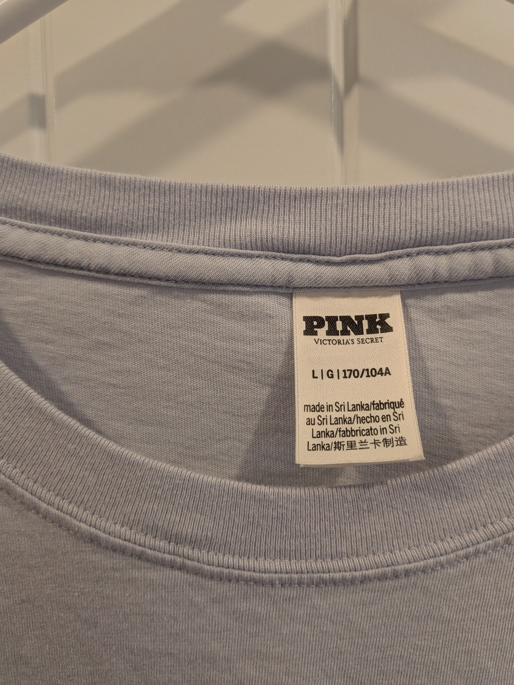 Victoria's Secret Light Blue Long-Sleeve Logo Tee - Picture 4 of 6